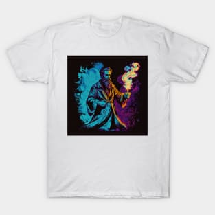 Wizard Casting a Spell Pop Art 1 T-Shirt